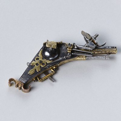 Michel Mann, miniature wheellock pistol, Nuremberg